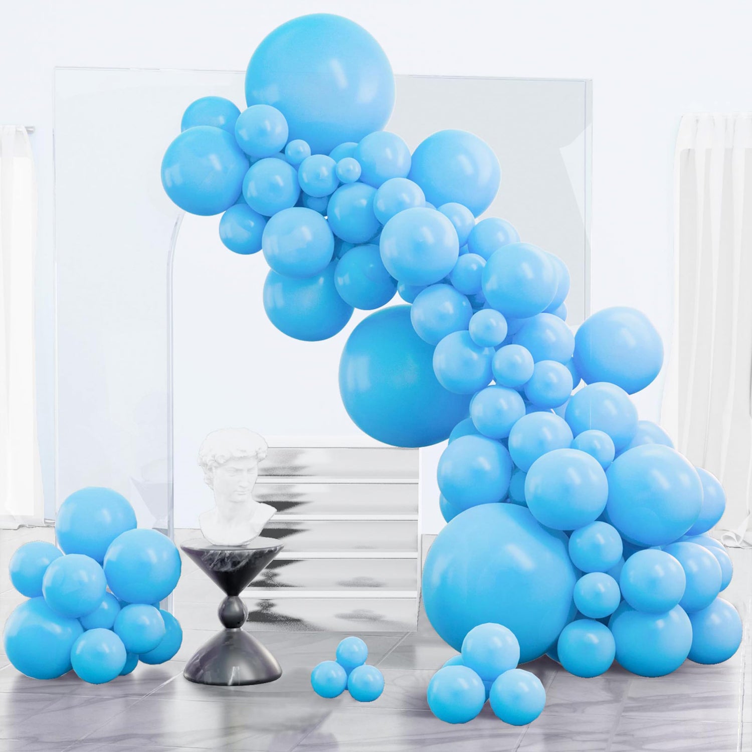 Blue-Y20 Balloons Arch Kit Garland 123pcs (5/10/12/18 inch)