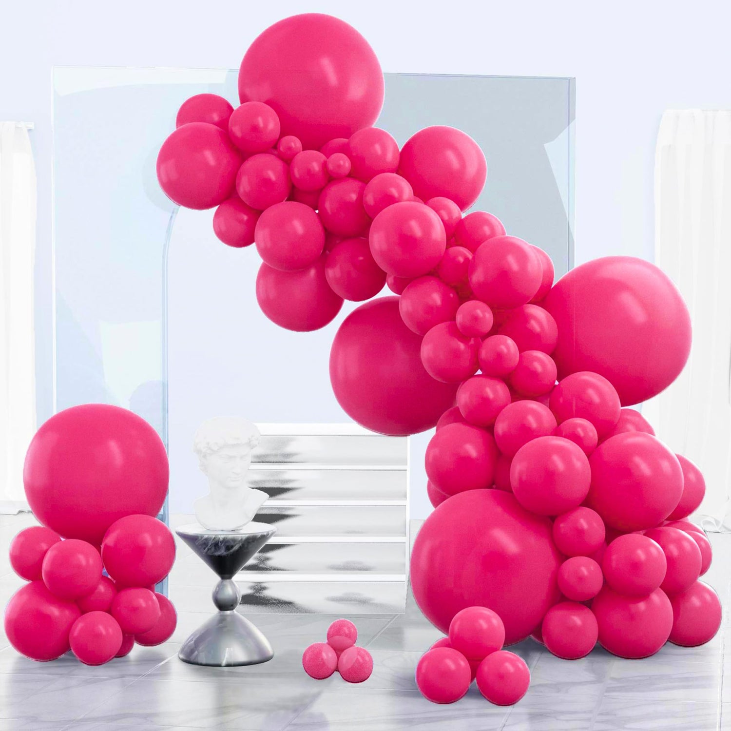 Pink-Y12 Balloons Arch Kit Garland 140pcs (5/10/12/18 inch)