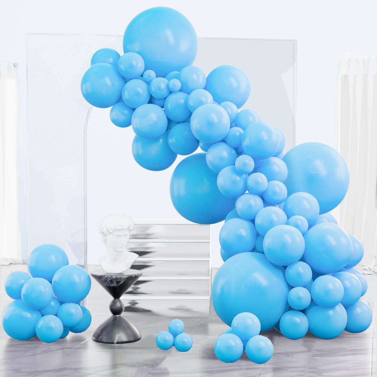 Blue-Y20 Balloons Arch Kit Garland 152pcs (5/10/12/18 inch)