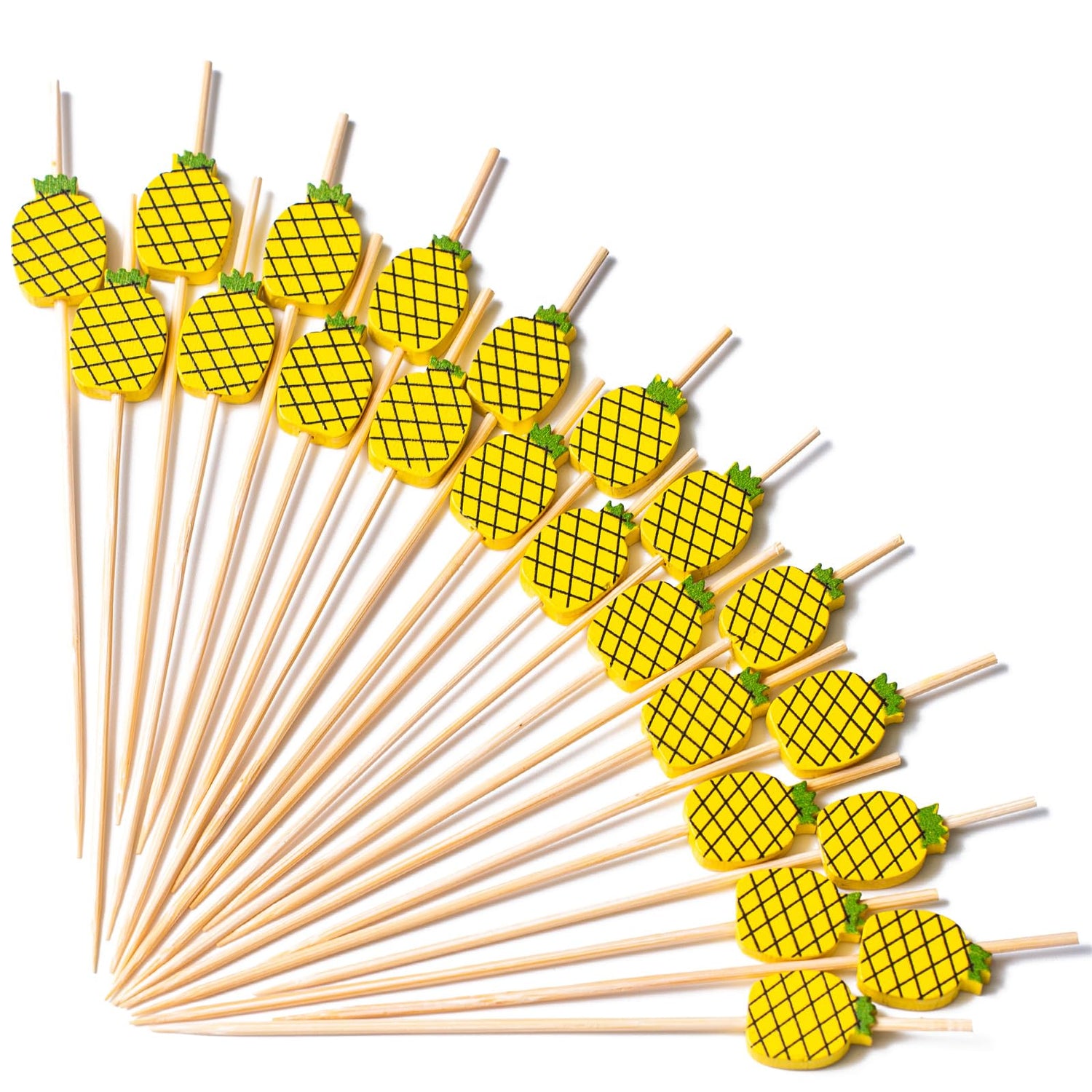 Yellow Cocktail Picks (Bamboo) 100pcs