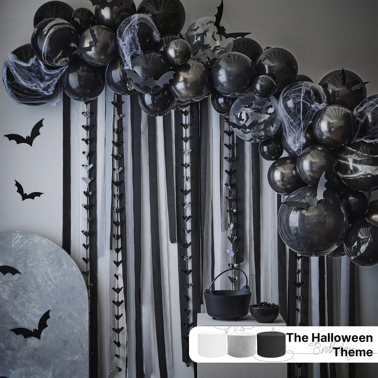Black Crepe Paper 4pcs