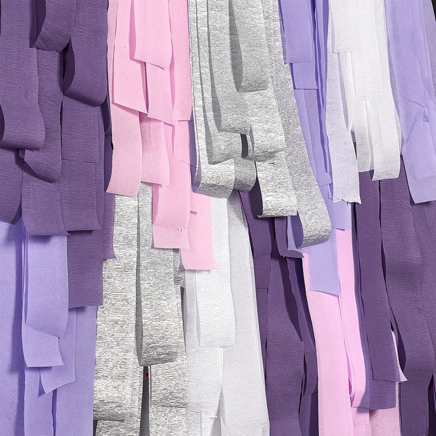 Pink & Purple Crepe Paper 6pcs