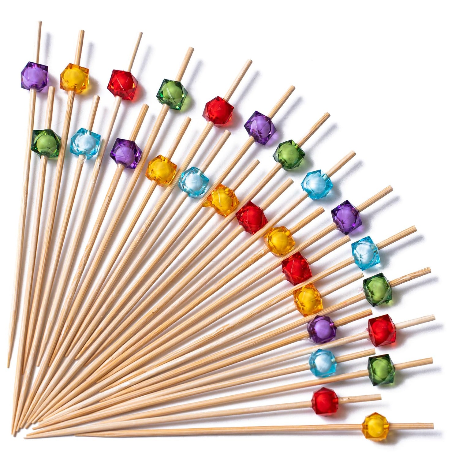 Multicolored Cocktail Picks (Bamboo) 300pcs