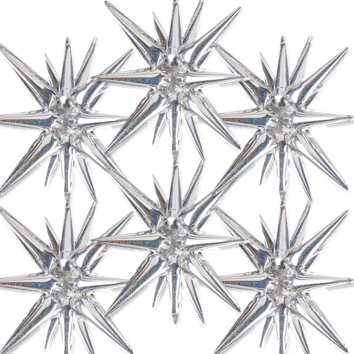 Silver-LS02 Foil Balloons 6pcs (22 inch)