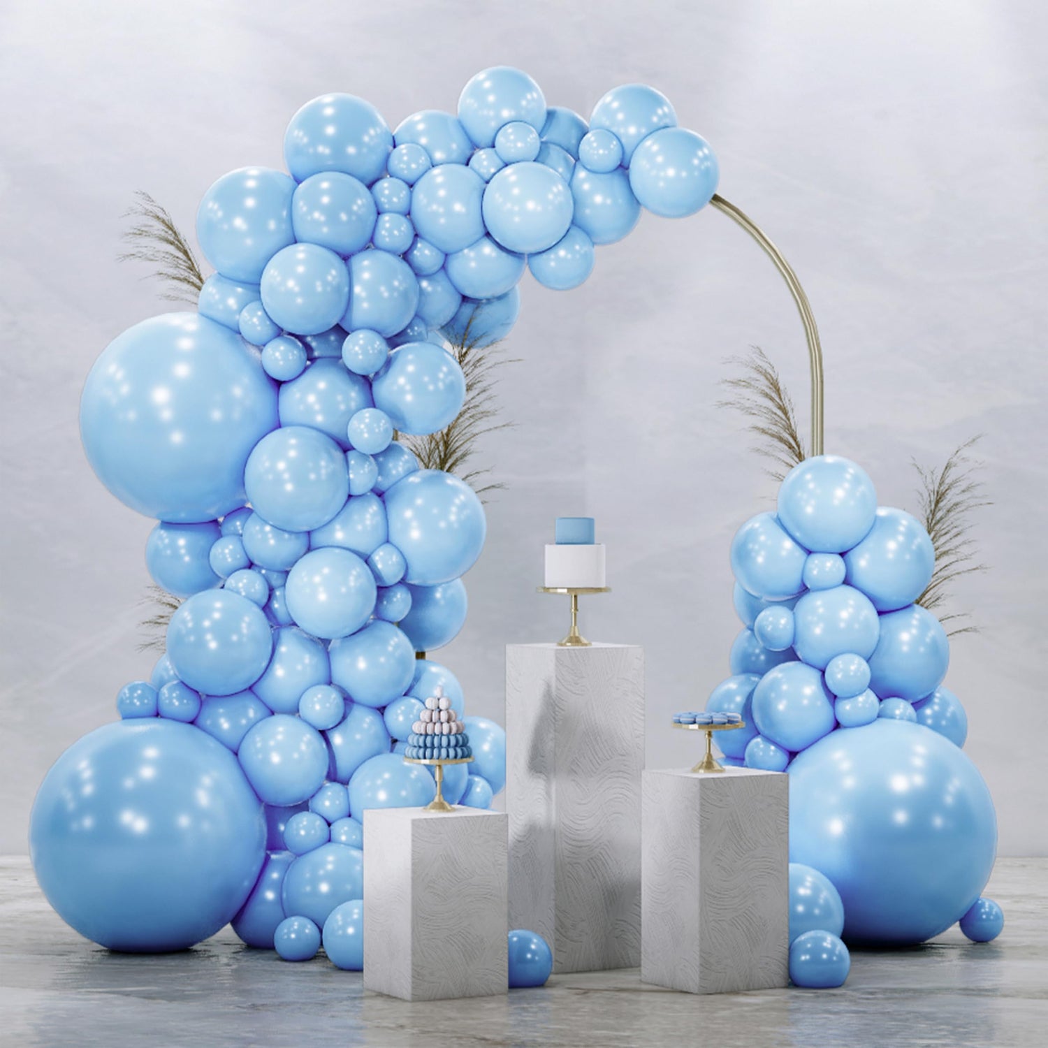 Blue-Y4 Balloons Arch Kit Garland 128pcs (5/10/12/18 inch)