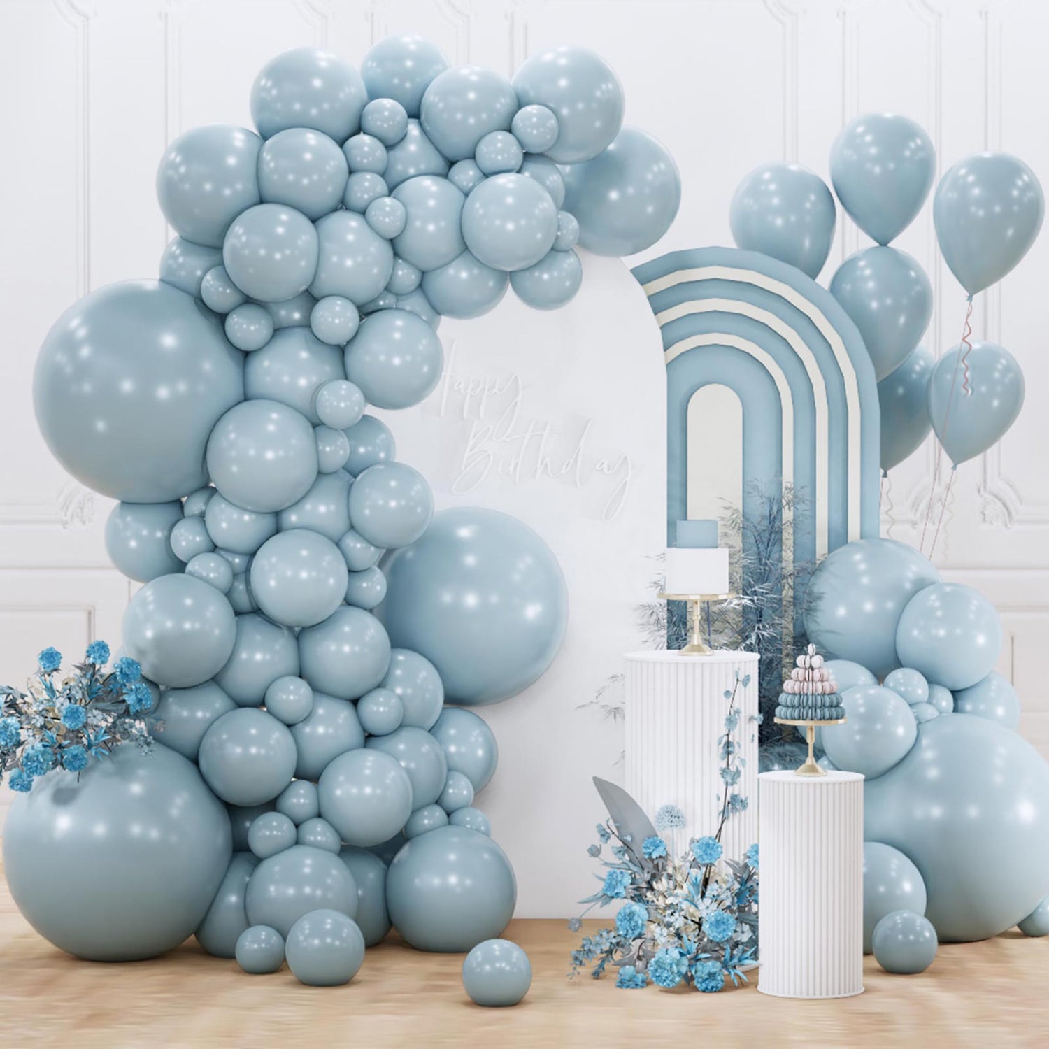Blue-F28 Balloons Arch Kit Garland 152pcs (5/10/12/18 inch)