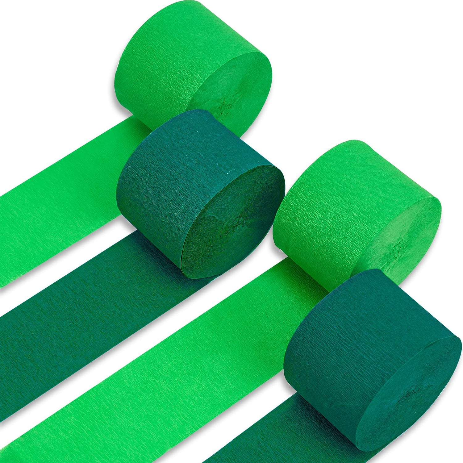 Christmas Green & Grass Green Crepe Paper 4pcs