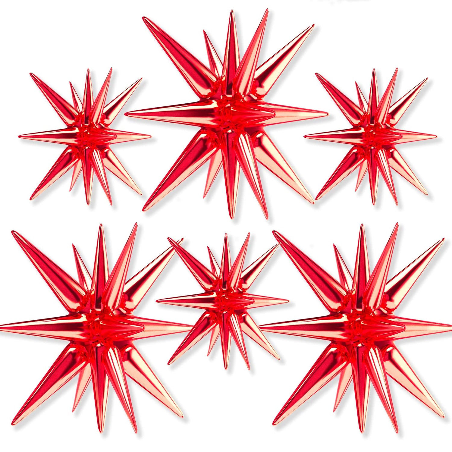 Red-LG04 Foil Balloons 6pcs (22/27 inch)