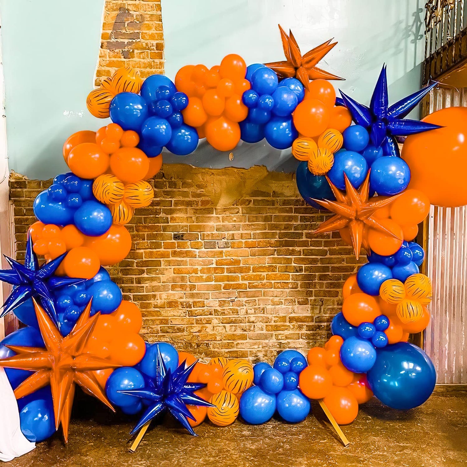 Orange-L12 Foil Balloons 6pcs (22/27 inch)