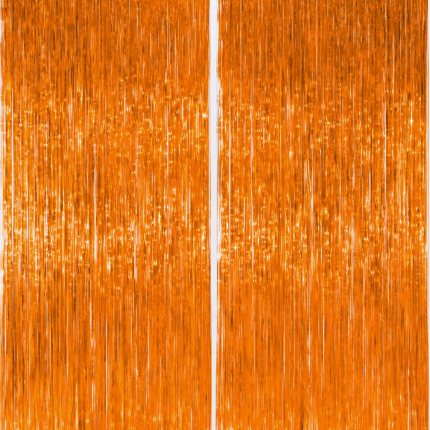 ParyWoo Orange Streamers 2pcs Tinsel Backdrop 8.2FT Metallic Orange Foil Fringe Streamer Curtains Photo Booth Backdrop for Halloween Graduation Baby Shower Bachelorette Wedding Party Decorations