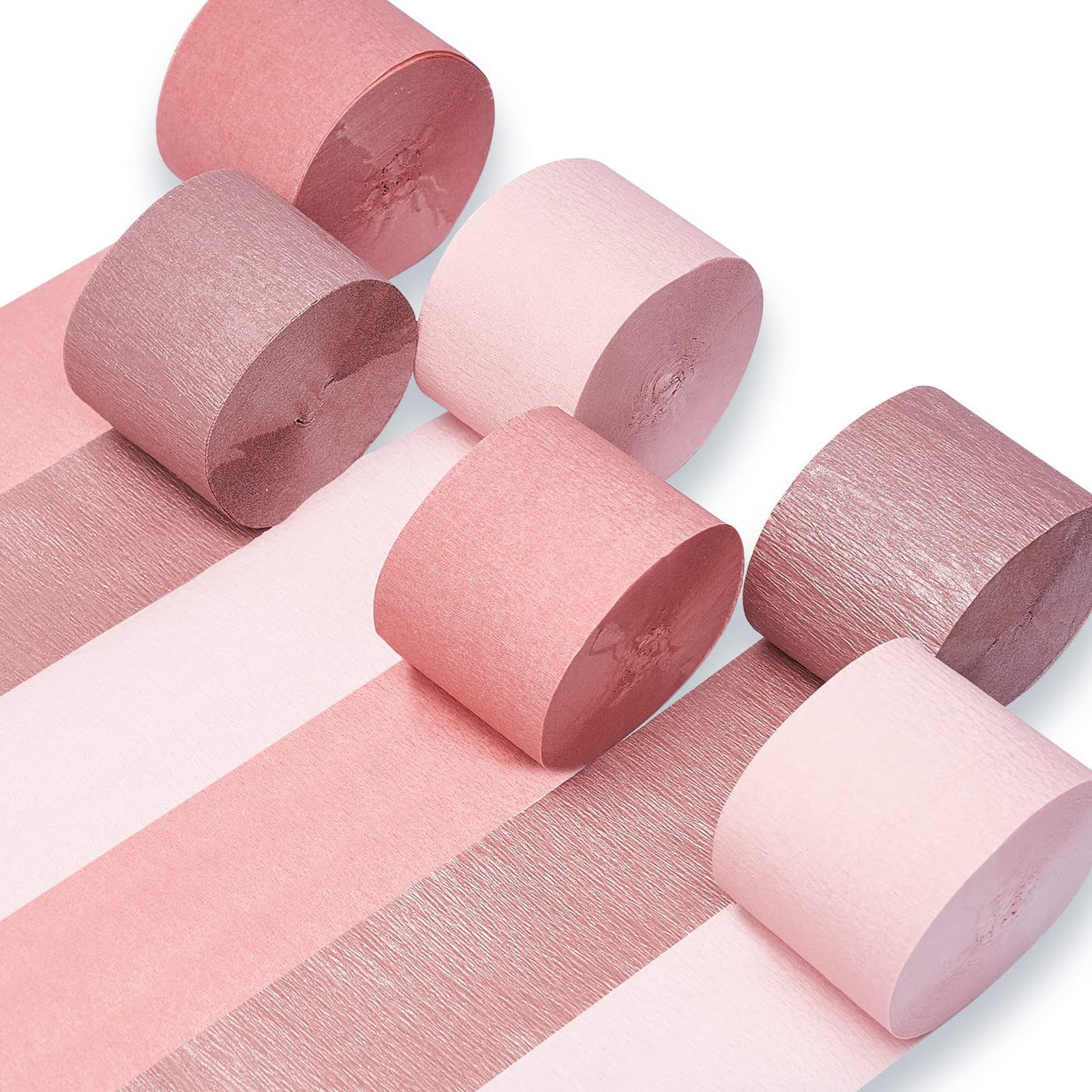 Rose Gold Crepe Paper 6pcs