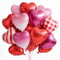 PartyWoo Valentine's Balloons 15pcs 18 Inch Pink and Red Foil Heart Balloons Set for Romantic Valentine's Day Galentine's Day Wedding Anniversary Engagement Bridal Shower Proposal Party Decorations