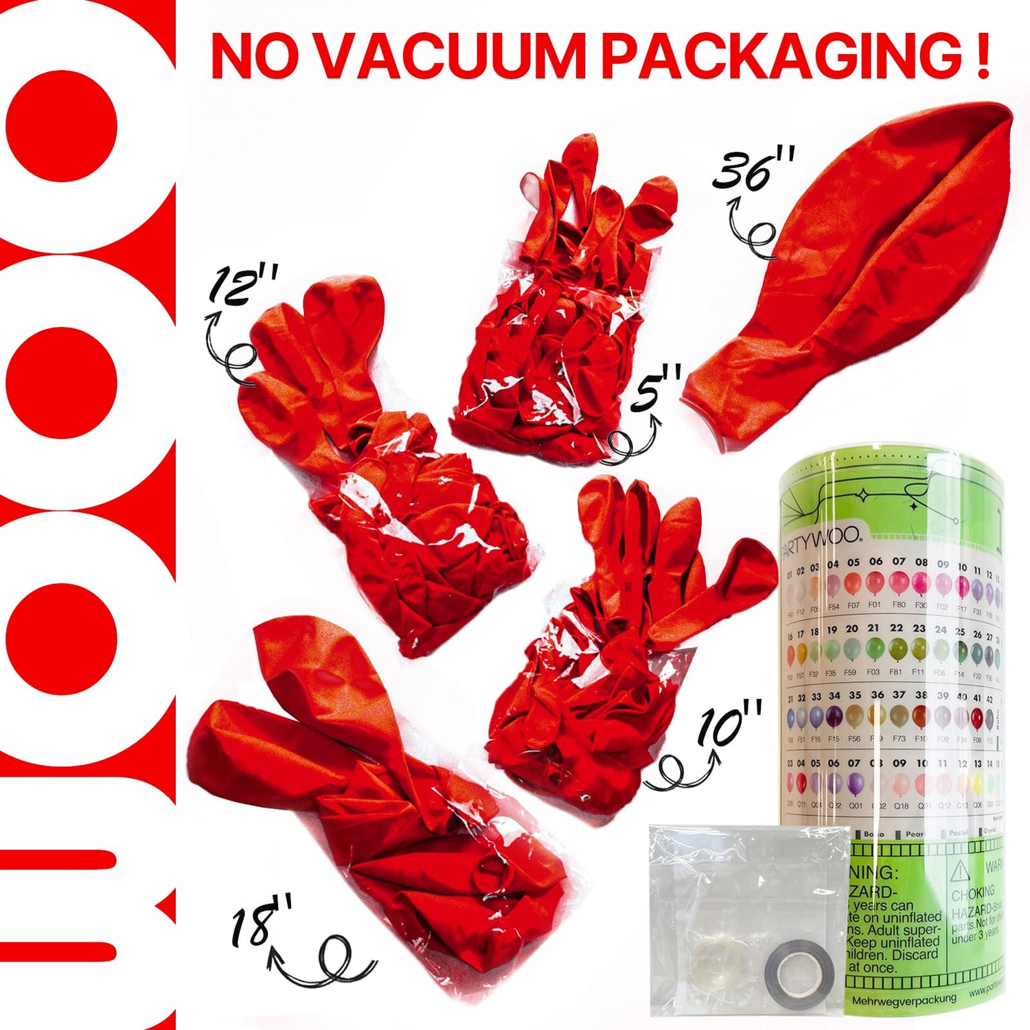 Red-Y57 Balloons Arch Kit Garland 127pcs (5/10/12/18/36 inch)