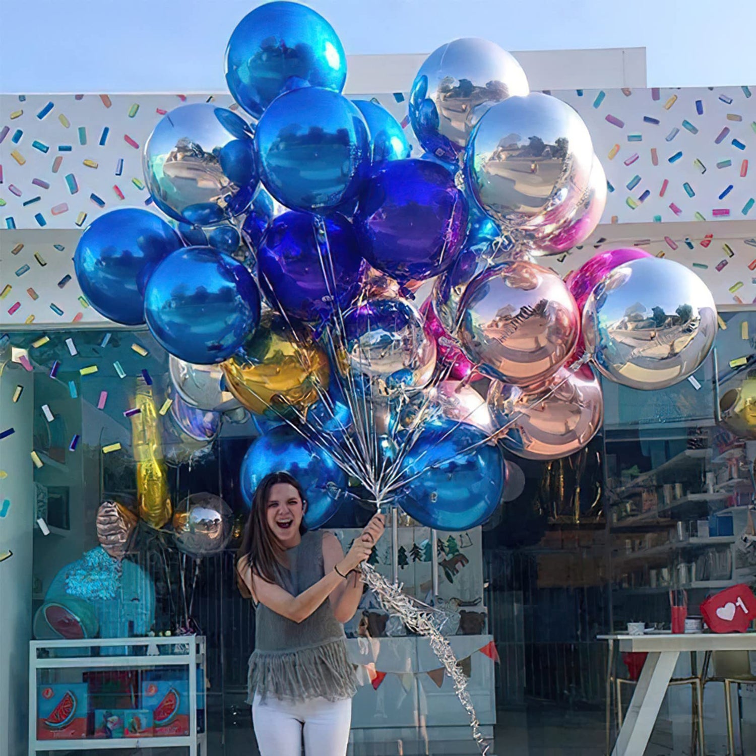 Blue-LG07 Foil Balloons 6pcs (22 inch)