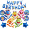 Baby Shark Blue Family Foil Balloons 13pcs