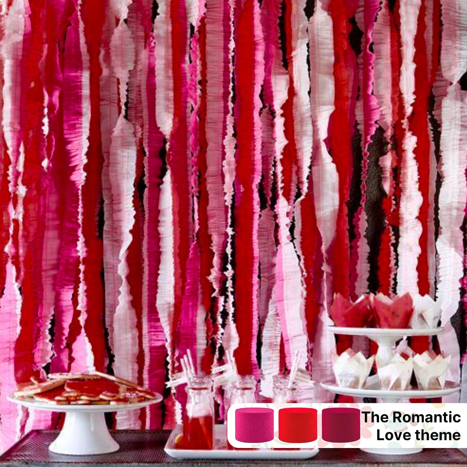 Burgundy-709 Crepe Paper 6pcs