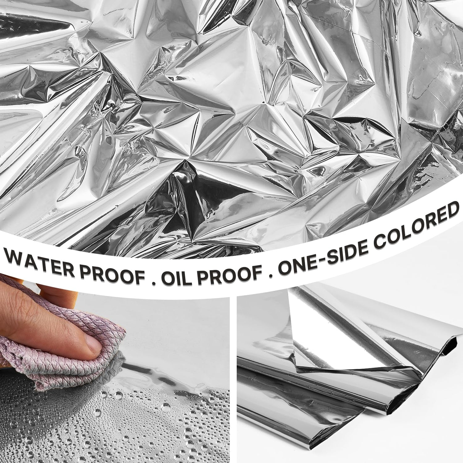 Silver-LG201 Tablecloth 3pcs