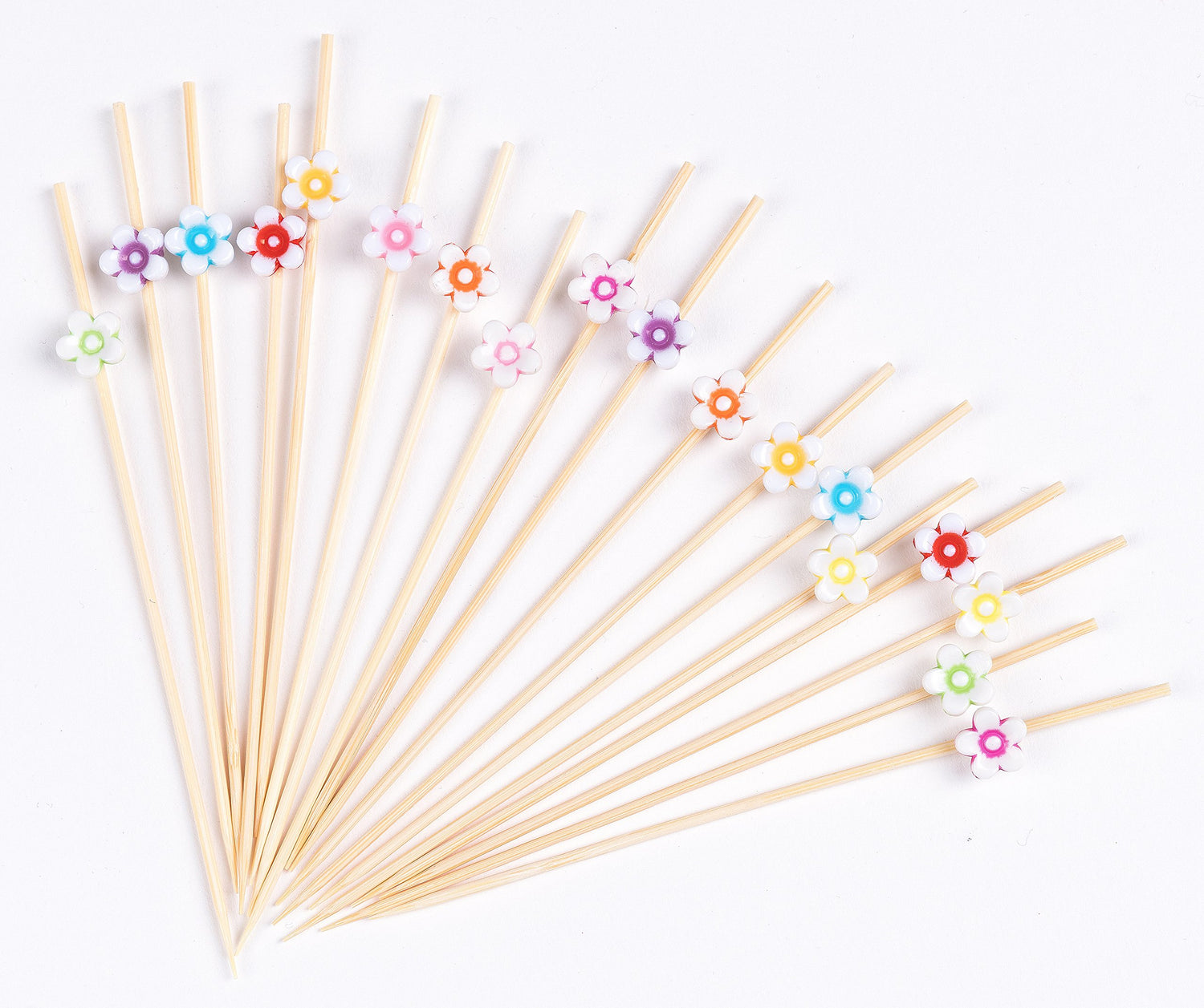Multicolored Cocktail Picks (Bamboo) 100pcs