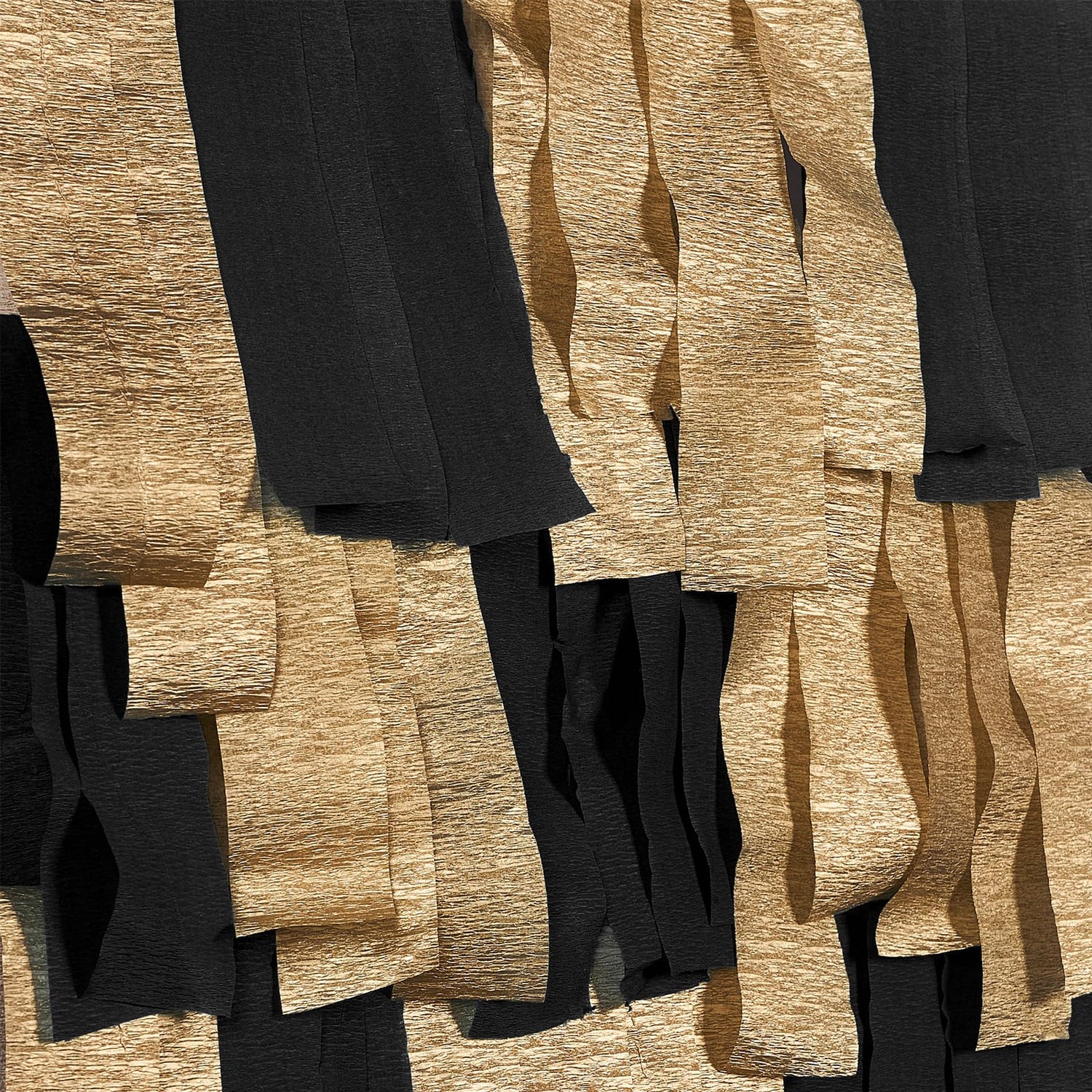 Black & Gold Crepe Paper 6pcs