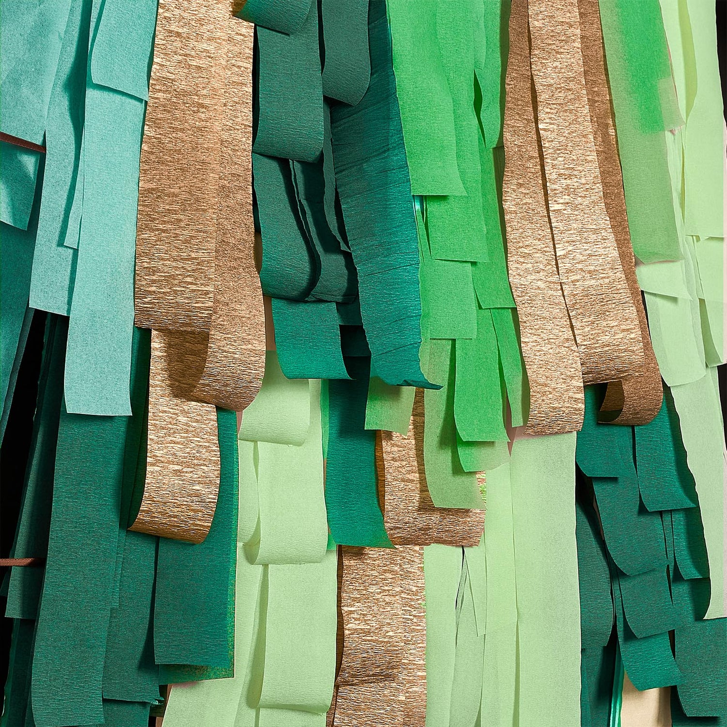 Green Ombre Crepe Paper 4pcs