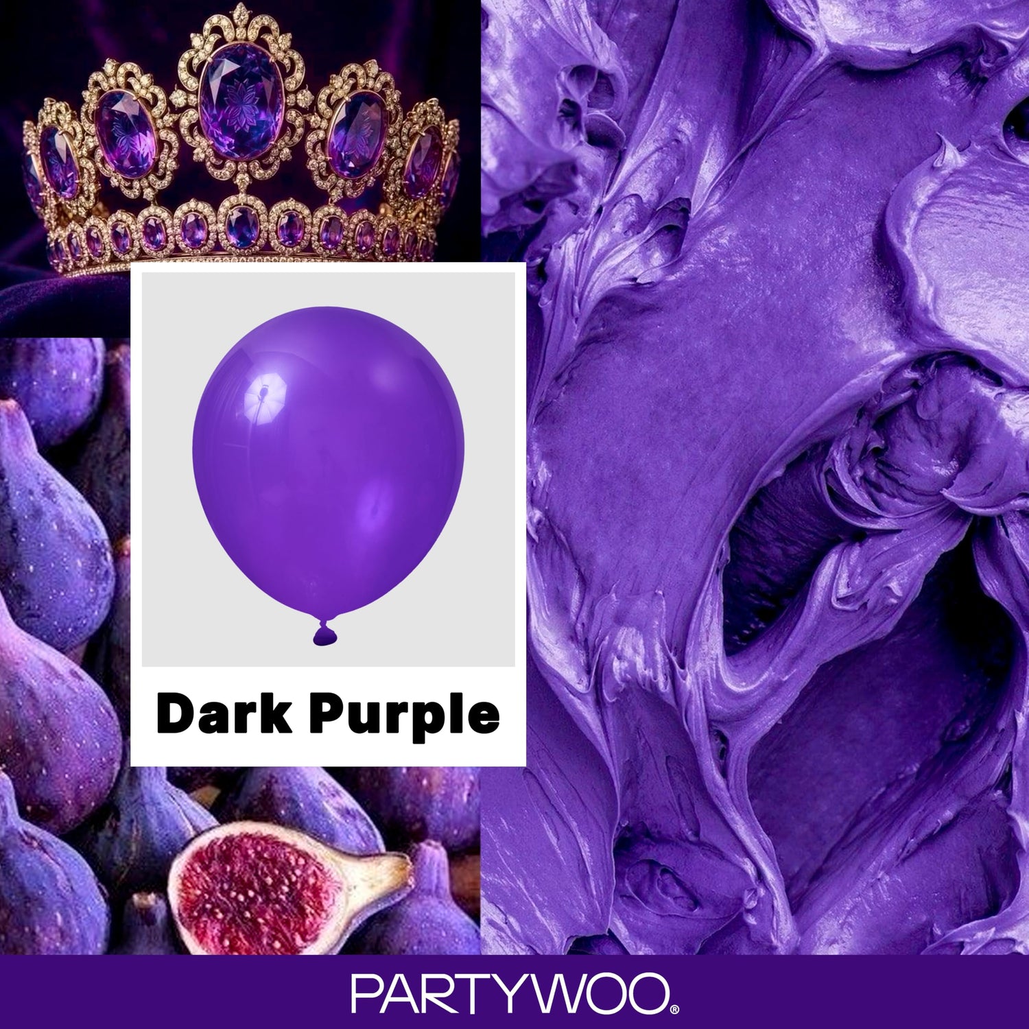 Purple-Y16 Balloons 127pcs (5/10/12/18/36 inch)