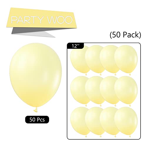 PartyWoo Pastel Balloons, 51 Pcs Party Decorations Pack of Latex Balloons and Crepe Paper for Balloon Garland As Party Decora