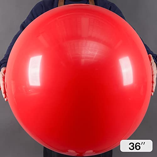 PartyWoo Red Balloons, 120 pcs 5 inch Party Balloons with Balloon Glue