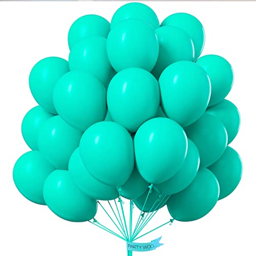 PartyWoo Teal Balloons, 50 pcs 12 inch Teal Balloons, Teal Blue Party  Decorations, Turquoise Balloons, Party Balloons, Latex Balloons for Teal  Party