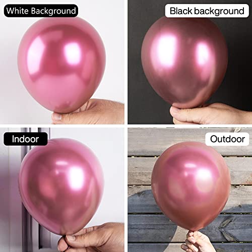 PartyWoo 140 pcs Pink Balloon Arch Kit, Black and Hot Pink Balloon Gar