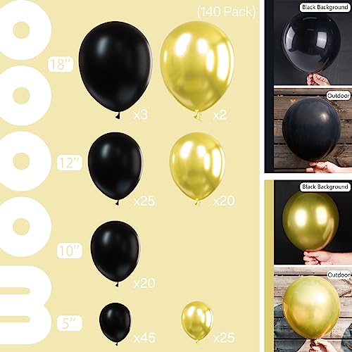 PartyWoo Gold and Black Balloons, 60 pcs of Black Balloons, Gold Metallic  Balloons for Black Gold Party Decorations, Hip Hop Party Decorations, Hollywood  Party Decorations, Disco Party Decorations – TopToy