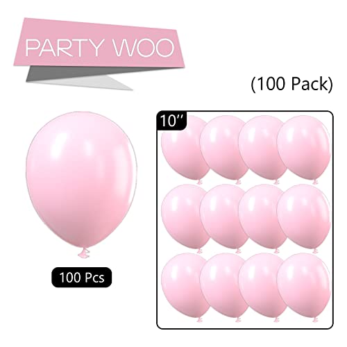 PartyWoo Pastel Balloons, 100 pcs 10 in Pastel Color Balloons in 8 Colors,  Pastel Latex Balloons, Pastel Colored Balloons for Unicorn Birthday