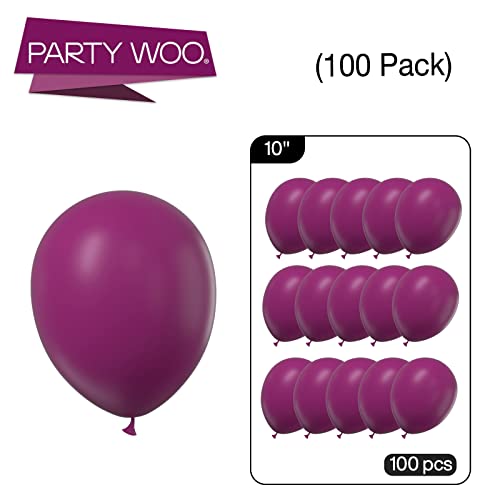 PartyWoo Balloons 100 Pcs 10 inch Party Balloons Latex Balloons Birthday Balloon