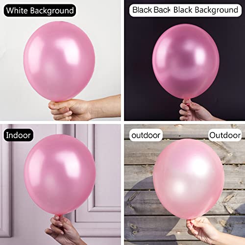 PartyWoo Hot Pink Balloons, 50 pcs 12 inch Latex Balloons, Party Ballo