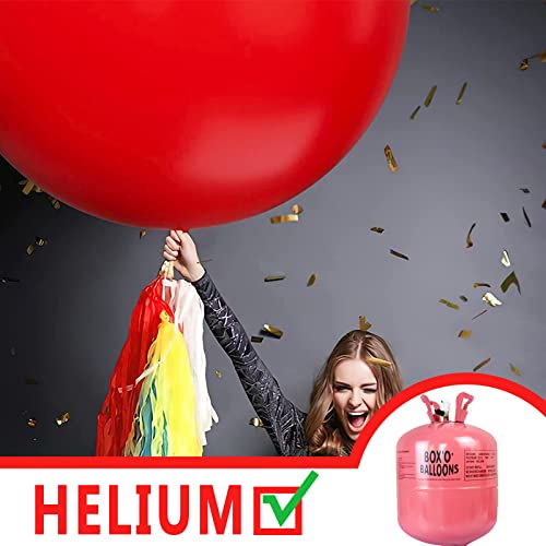 PartyWoo Red Balloons, 120 pcs 5 inch Party Balloons with Balloon Glue