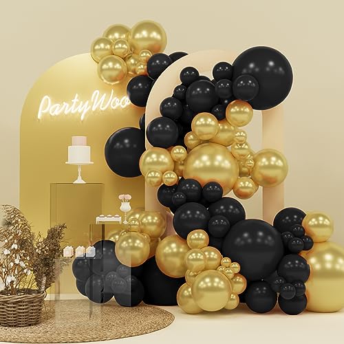 PartyWoo Gold and Black Balloons, 60 pcs of Black Balloons, Gold Metallic  Balloons for Black Gold Party Decorations, Hip Hop Party Decorations, Hollywood  Party Decorations, Disco Party Decorations – TopToy