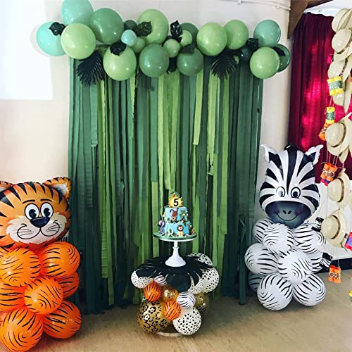 BBeitoo Green Black Gold Crepe Paper Streamers 6Rolls Jungle Tassels  Streamer Paper Party Decorations for Birthday Paper Garland Jungle Safari  Themed