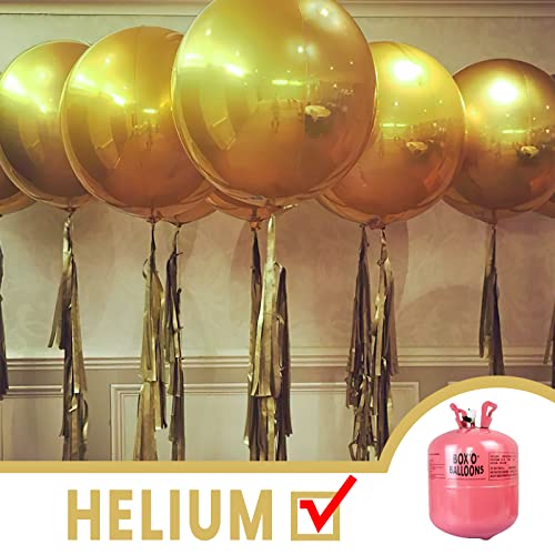 PartyWoo Rose Gold Balloons, 6 pcs Rose Gold Birthday Decorations, 22