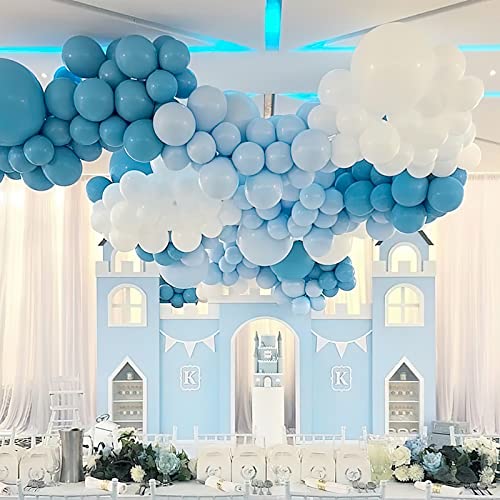 PartyWoo Royal Blue Balloons, 50 Pcs 12 inch Latex Balloons, Party Balloons, Pearl Blue Balloons for Boy Baby Shower Decorations for Boy, Birthday
