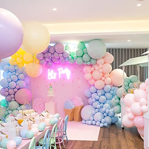 PartyWoo partywoo pastel balloons, 51 pcs party decorations pack of latex  balloons and crepe paper for balloon garland as party decora