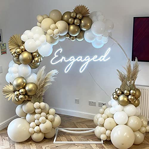 PartyWoo White Sand Balloons, 120 Pcs 5 inch Boho White Balloons, Sand White Balloons for Balloon Garland Balloon Arch As Party Decorations, Birthday