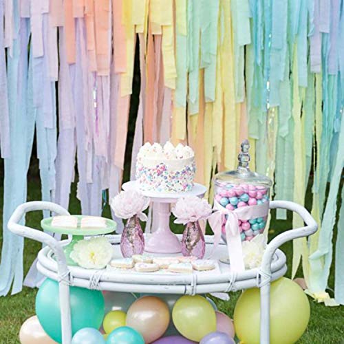 BBeitoo Pastel Crepe Streamers 6Rolls Purple Pink Yellow Mint Blue Crepe  Paper Streamers 433ft Party Backdrop Decorations for Birthday Weddings  Christmas Baby Shower Pastel Rainbow Party Decorations - Yahoo Shopping