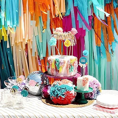 PartyWoo Crepe Paper Streamers 8 Rolls 656ft, Pack of Party Streamers in 8  Pastel Colors for Birthday Decorations, Party Decorations, Wedding