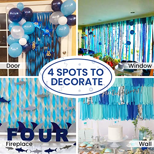 Blue Crepe Paper Streamers, Blue Party Decorations - 8 Large Rolls, 2in x  120ft Each Roll - Decorative Creped Roll for Birthday, Festival, Wedding,  Backdrop or Photo Booth Decoration and Flower Making : Arts, Crafts &  Sewing 