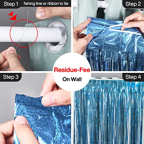  PartyWoo Foil Fringe Curtains Silver, 2 pcs 3.3x6.6 ft Silver  Streamers, Fringe Backdrop, Tinsel Backdrop, Tinsel Curtain, Metallic Door  Shimmer, Birthday Party Streamers, Christmas Decorations : Electronics