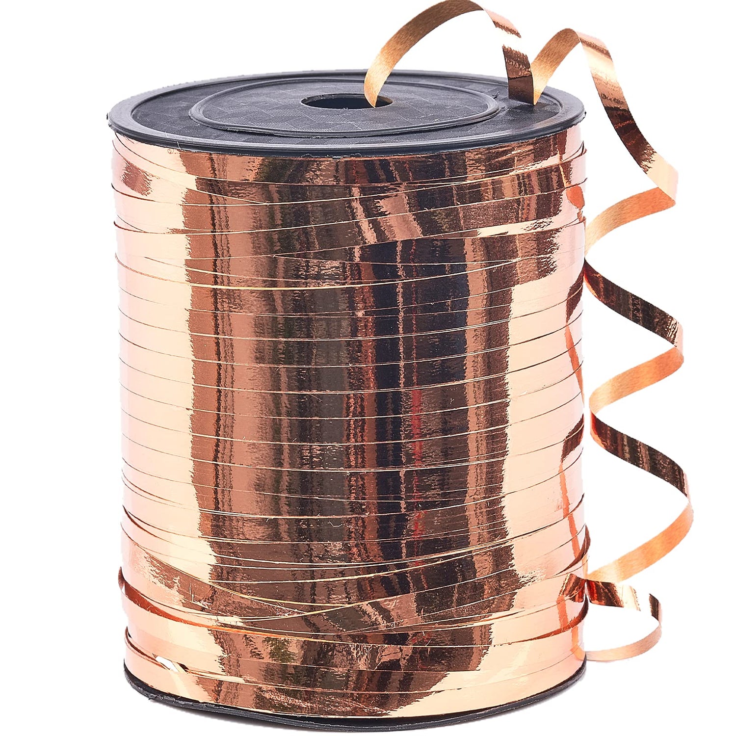 PartyWoo Rose Gold Ribbon, 500 Yard Curling Ribbon for Crafts, Iridescent Crimped Ribbon, Shiny Metallic Ribbon for Gift Wrapping, Ribbon for Balloons String, Hair, Florist Flower (1 Roll)