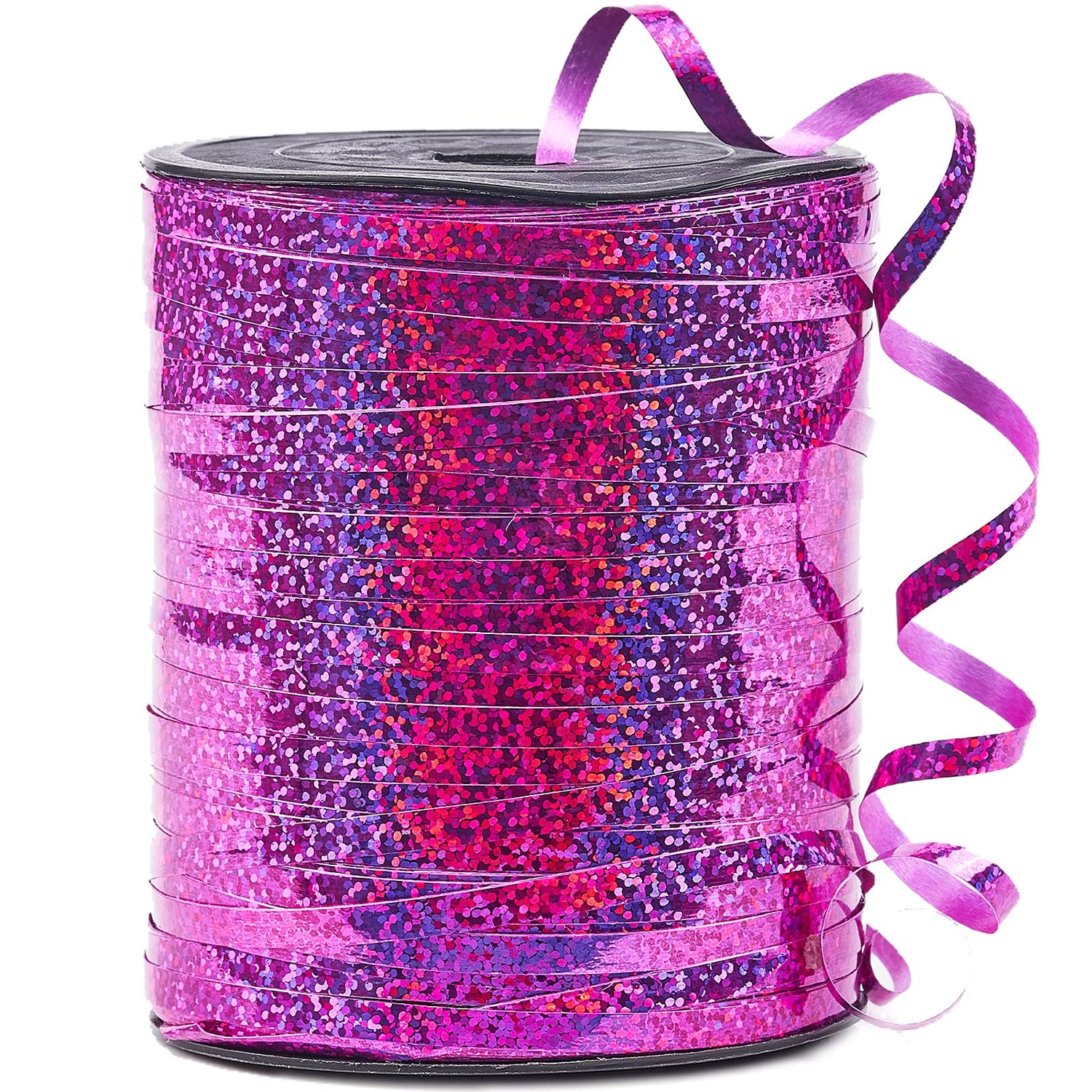 PartyWoo Hot Pink Ribbon, 500 Yard Curling Ribbon for Crafts, Balloon Ribbon, Shiny Metallic Ribbon for Gift Wrapping, Ribbon for Balloon String, Florist Flower (1 Roll)